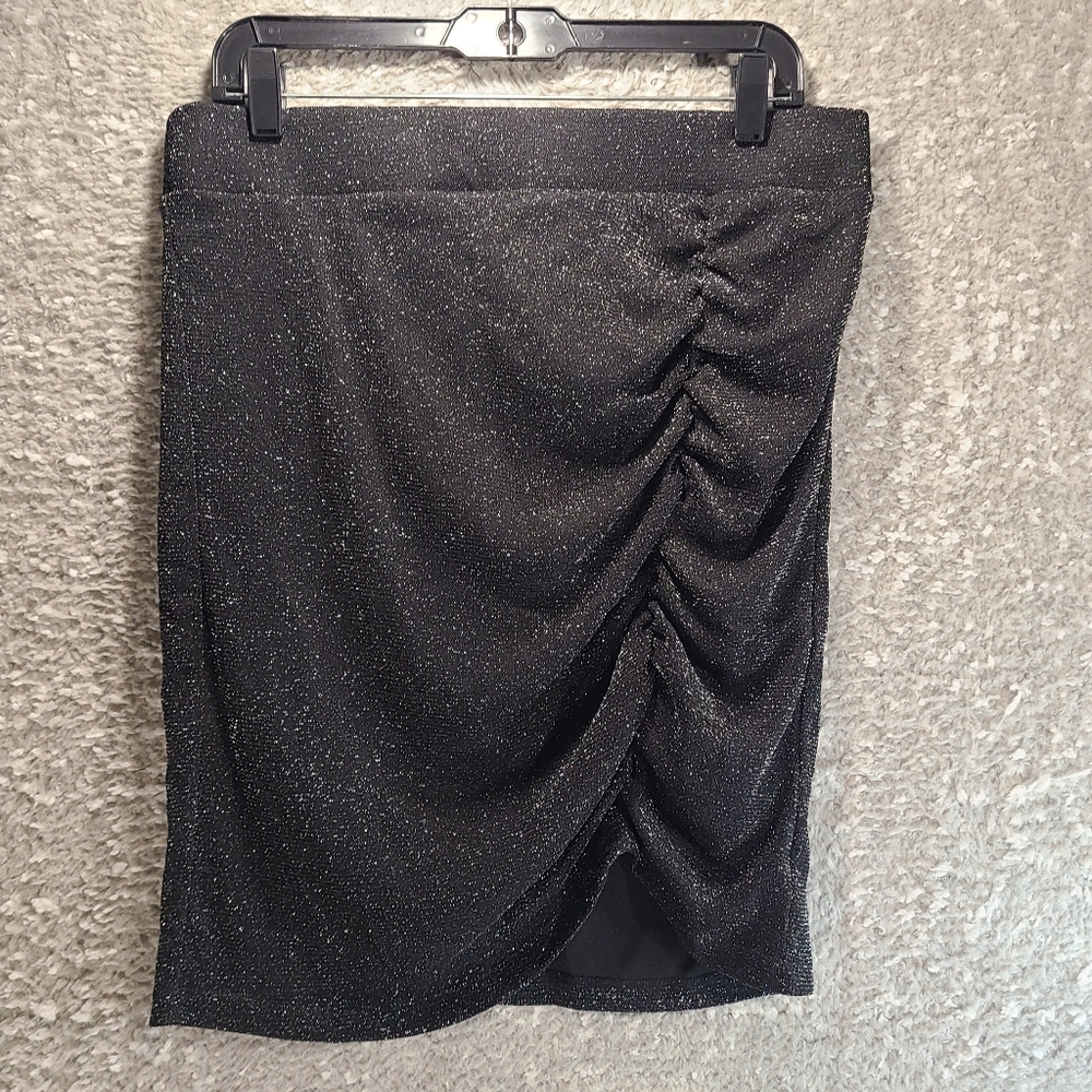 Torrid At The Knee Glitter Knit‎ Cinched Bodycon Skirt Plus Size 0 0X L 12